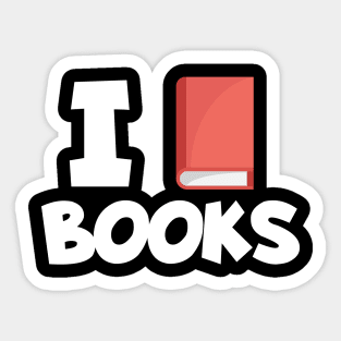 Bookworm i love books Sticker